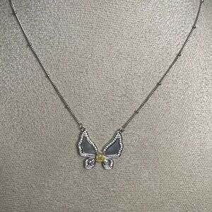 Elegant Silver Butterfly Necklace